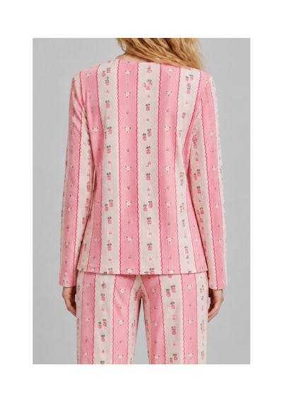 Fit Women Kadın Bol Paça Relaxed Pembe Pijama Takımı 4692