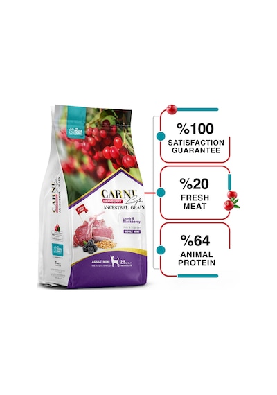 Carni Life Cranberry Ancestral Grain Lamb & Blackberry Mini Yetişkin Köpek Maması 7 KG