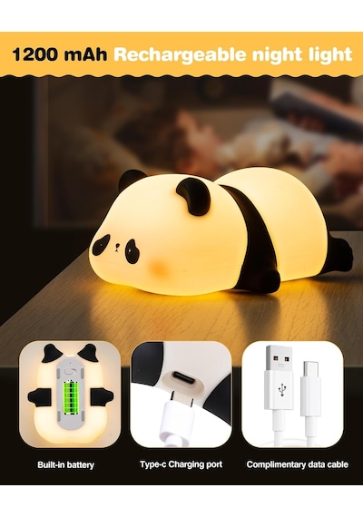 Sevimli Panda Gece Lambası Hediye Kutulu Çocuklar İçin, Led Yumuşacık Silikon Hayvan Lambası, 3 Seviyeli Kısılabilir Çocuk Odası Işığı, Bebek Masası Dekoru, Paskalya Hediyeleri, Erkek Ve Kız Diğer Sevimli Panda Gece Lambası Hediye Kutulu Çocuklar İçin, Led Yumuşacık Silikon Hayvan Lambası, 3 Seviyeli Kısılabilir Çocuk Odası Işığı, Bebek Masası Dekoru, Paskalya Hediyeleri, Erkek Ve Kız Diğer