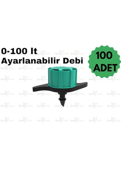 Lovemygarden Hat Üstü Debi Ayarlı 100 Adet Damlatıcı / 0-100lt