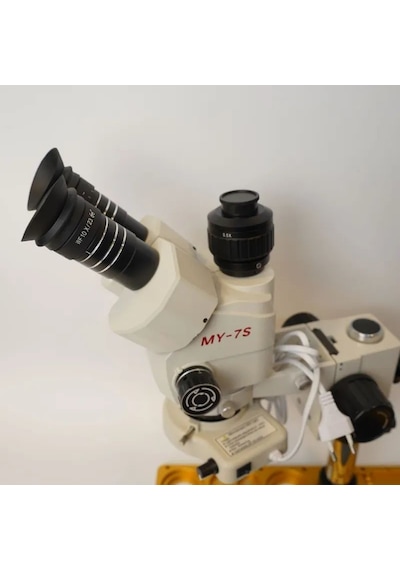 Myscope Td-7s Kamera Yuvalı Profesyonel Trioküler Beyaz Kafa Tamir Mikroskobu Geniş Gold Çalışma Tablası My-7s