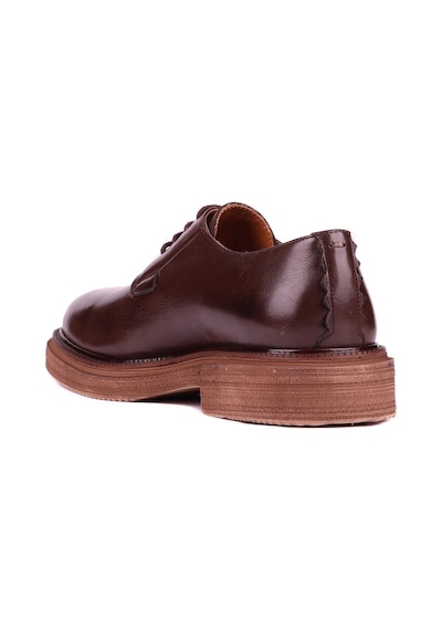 Shoetyle - Kahverengi Hakiki Deri Bağcıklı Erkek Ayakkabı 666-4052-1238 Kahverengi