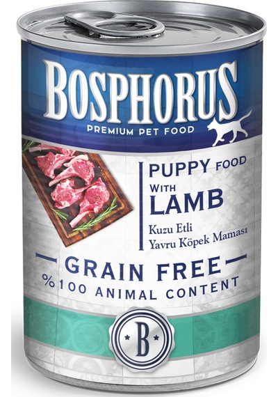 Bosphorus Kuzu Etli Yavru Köpek Konserve Maması 48 X 415 Gr Parça Etli