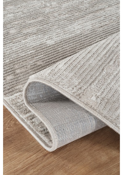 Denf Home Pamuk Taban Yumuşak Doku Özel Kesim Modern Salon Koridor Oturma Mutfak Halısı Kilim Yolluk Gri