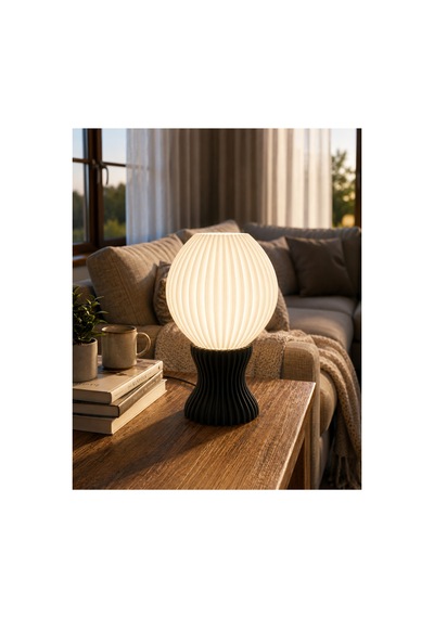Solvra Velora Glow Dekoratif Masa Lambası Siyah Siyah