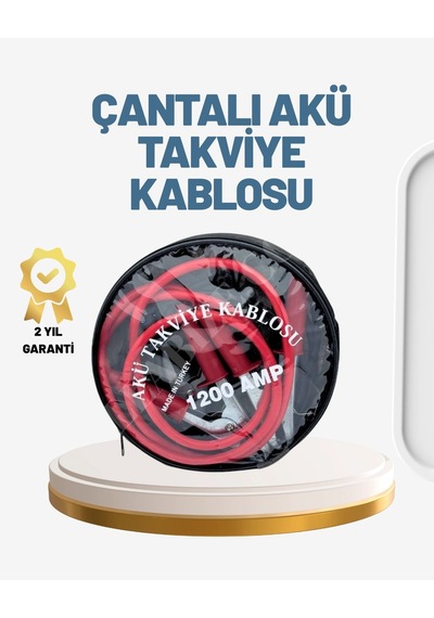 1200a Güçlü Akü Takviye Kablosu 2m Büyük Maşalı Acil Yardım Çok Renkli