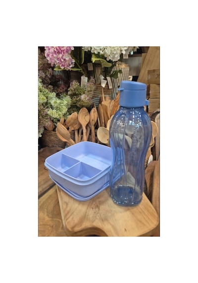 Tupperware 500 Ml Suluk Ve Bölmeli Beslenme. Mavi