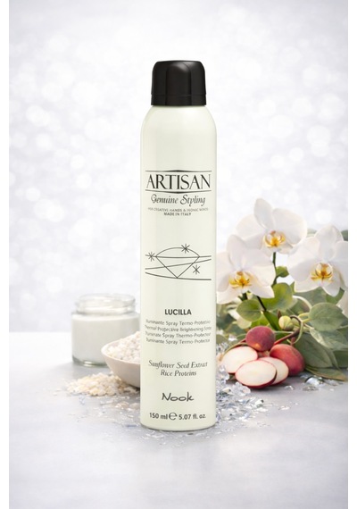 Nook Artisan Isı Ve Uv Korumalı Parlaklık Veren Aha Asitli Profesyonel Fön Öncesi Saç Spreyi 150ml