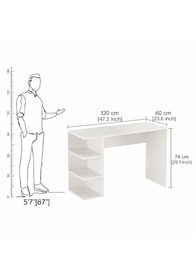 Kidy Woody Çalışma Masa - Raflı Çlışma Masa - Ofis Masası - Ders Masası 120 60 74 Cm Beyaz Kidy Woody Çalışma Masa - Raflı Çlışma Masa - Ofis Masası - Ders Masası 120 60 74 Cm Beyaz