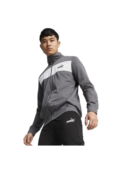 Puma Poly Suit Erkek Eşofman Takımı Gri Siyah 001