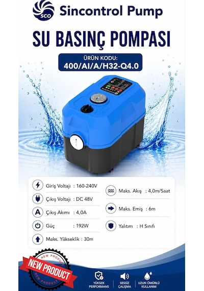 Mur-cell Sincontroller Yeni Nesil Su Motoru Su Pompası 30m