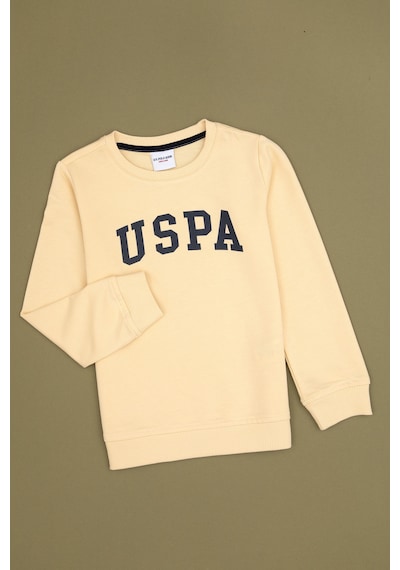 U.S. Polo Assn. Erkek Çocuk Beyaz Basic Bisiklet Yaka Sweatshirt 50313830-VR110
