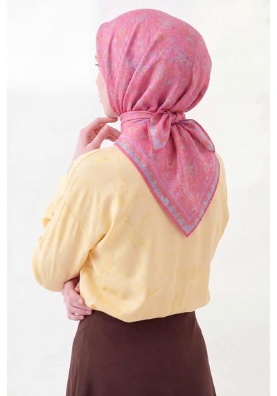 Silk Home Soft Eşarp Rûmi Pembe 90x90 Çok Renkli