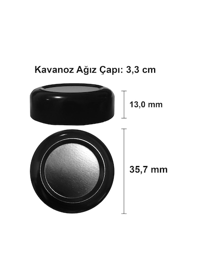 125 Ml Şeffaf Derin Siyah Metal Kapaklı Cam Şişe 125 Cc Meşrubat Şişesi Deep 6 Adet Çok Renkli
