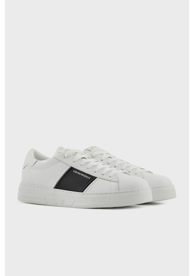 Emporio Armani Erkek Ayakkabı Em003701 Af18017 Mz021 Beyaz-siyah Beyaz-siyah