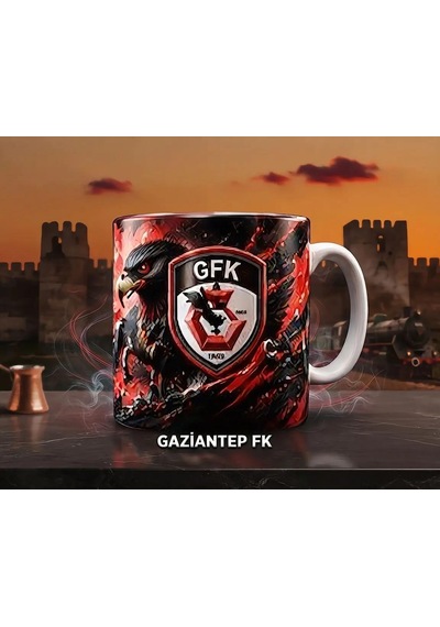 Gaziantep Fk Taraftar Kaliteli Kupa Bardak Özel Tasarım Kahve Kupası Beyaz
