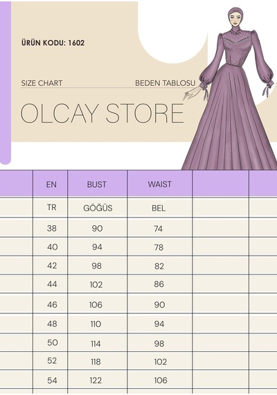 Olcay Kemer Aksesuarlı Kloş Abiye Elbise Ekru 1602