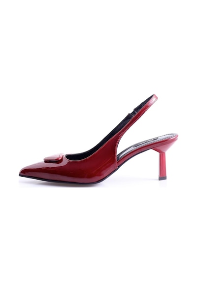 5in1Canpolat Vişne Sivri Burun Topuklu Slingback 24020-vişne Bordo