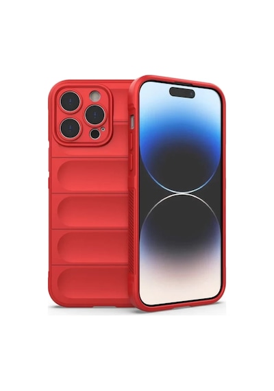 Apple Uyumlu iPhone 15 Pro Uyumlu Kılıf Optimum Silikon - Kırmızı