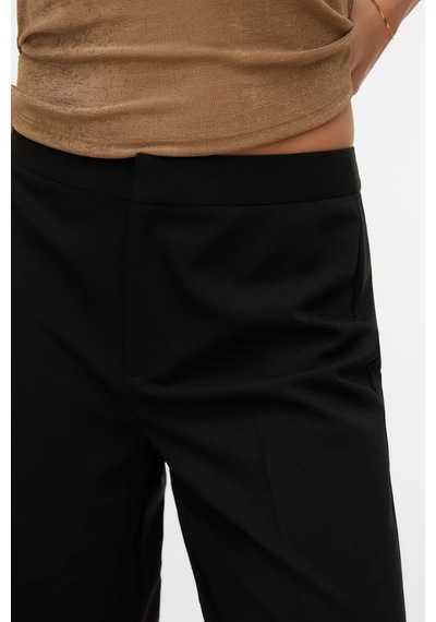Vero Moda Kadın Vmdallas Geniş Paçalı Rahat Form Cepsiz Pantolon 10341128 Siyah Siyah