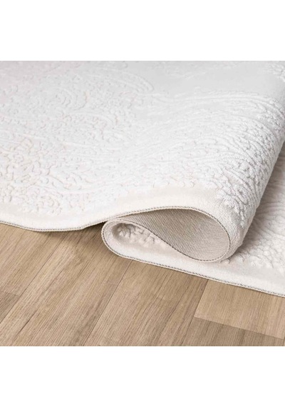 Krem Klasik Madalyon Desenli Halı - Mk0561krl