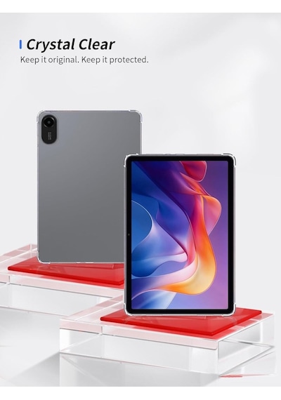 Xiaomi Redmi Pad 2 11inç 2025 Kılıf Darbelere Dayanıklı Şeffaf Kapak Kılıf