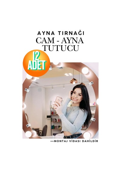 Şeffaf Plastik Ayna Tırnağı Duvar Cam Tutucu Sabitleme Aparatı 12 Adet Cam Ve Ayna Sabitleme Seti 12'li Ayna Tırnağı Duvara Montaj Cam Tutucu Aparat Şeffaf Şeffaf