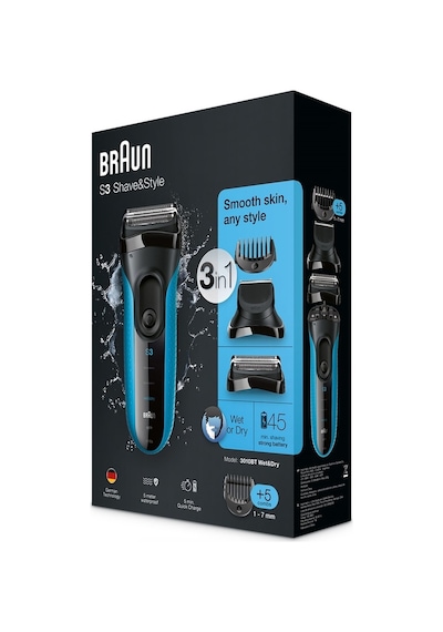 Braun Series 3 3010BT Sakal Şekilendirici Islak ve Kuru Tıraş Makinesi Braun Series 3 3010BT Sakal Şekilendirici Islak ve Kuru Tıraş Makinesi
