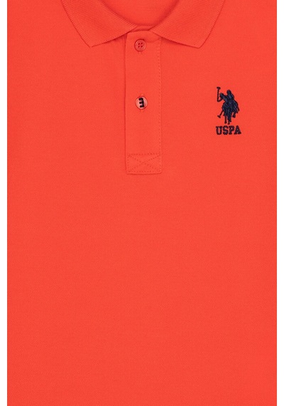 U.S. Polo Assn. Erkek Çocuk Somon Basic Polo Yaka Tişört 50262958-vr047 Kırmızı