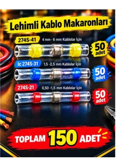 150 Parça Lehimli Kablo Makaronu