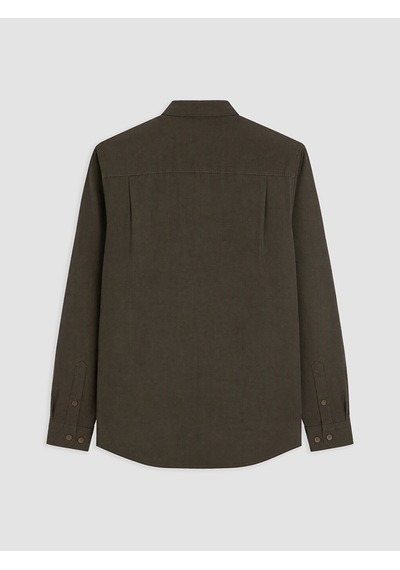 Lcwaıkıkı Classic Haki Regular Fit Armürlü Erkek Gömlek