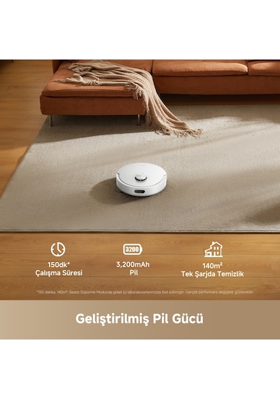 Dreame F20 20.000Pa Emiş Gücü Robot Süpürge Beyaz