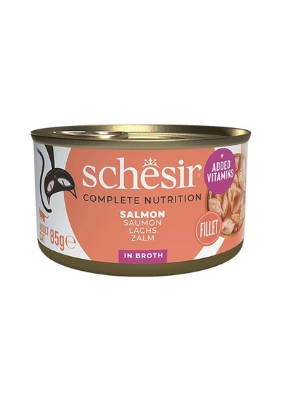 Schesir Somonlu Pişirme Suyunda Yetişkin Kedi Konservesi 85g