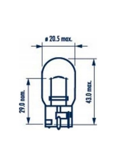 BİR ADET NARVA 12V. WY21W (17629) STANDART SARI DİPSİZ AMPUL