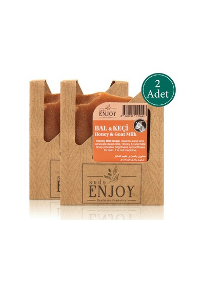 Suds Enjoy Doğal Bal Keçi Sütü El Yapımı Yüz Saç ve Vücut Sabunu 2 x 100 G