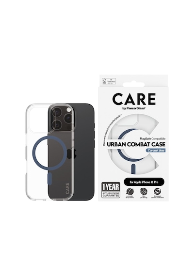 Care By Panzerglass Apple iPhone Uyumlu 16 Pro Flagship Urban Combat Magsafe - Kılıf Mavi