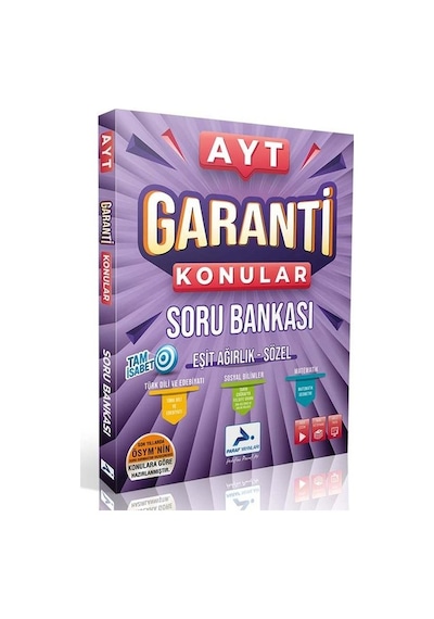 2022 AYT Eşit Ağırlık - Sözel Garanti Konular Soru Bankası- PRF Paraf Yayınları