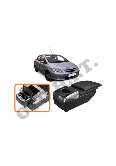 Honda City Mk1 Uyumlu Bardaklıklı Lüks Kol Dayama Kolçak Siyah İthal.