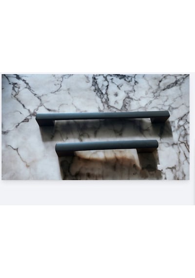 Str Zamak Köprü Kulp 96-128 Mm Lüks Modern Mutfak Dolap Çekmece Vestiyer Kulp Mat Siyah 10 Adet Si