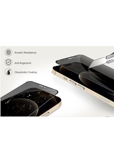 Vendas Apple Uyumlu iPhone 12 Pro Hide Serisi Privacy Tam Kaplama Hayalet Ekran Koruyucu