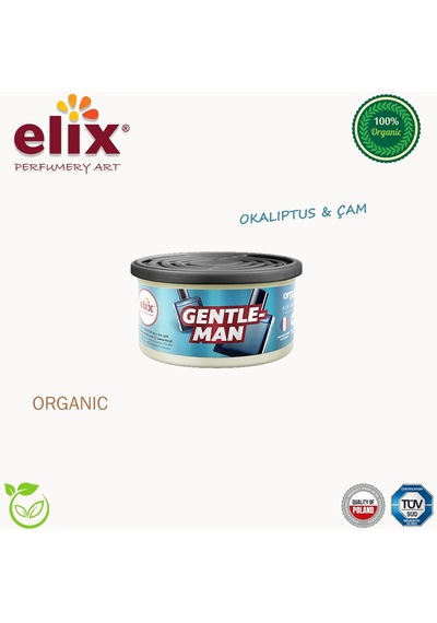 Elix Organik Metal Kutuda Doğal Liflere Emdirilmiş Özel Aromalı Koku - Gentleman