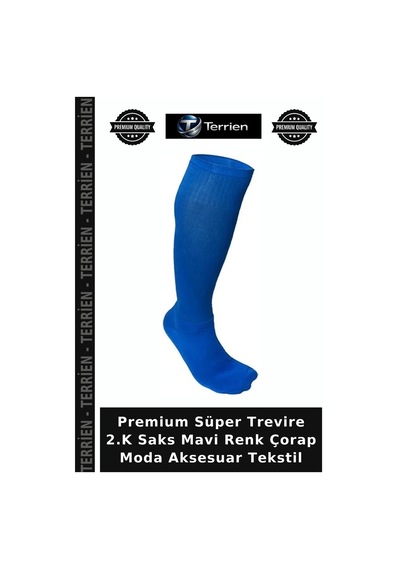 Terrien Premium Süper Trevire 2.k Saks Mavi Renk Çorap Moda Aksesuar Tekstil