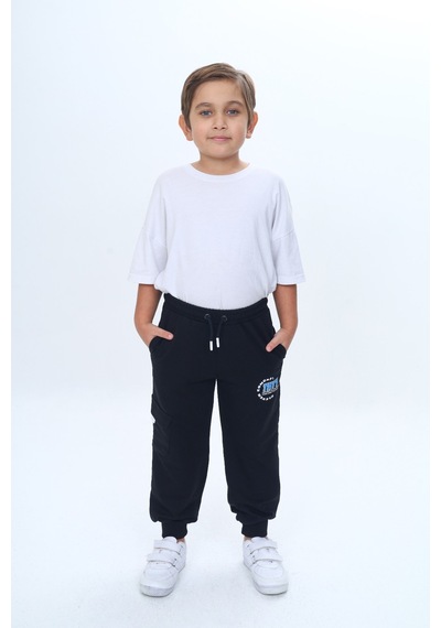 Toontoy Kids Toontoy Erkek Çocuk Concept Baskılı Eşofman Alt Siyah
