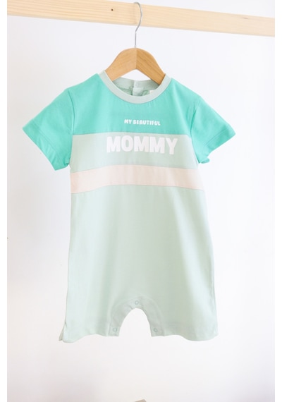Harika Kids Kız Bebe&çocuk Penye Kumaş Mommy Baskılı Tulum 001