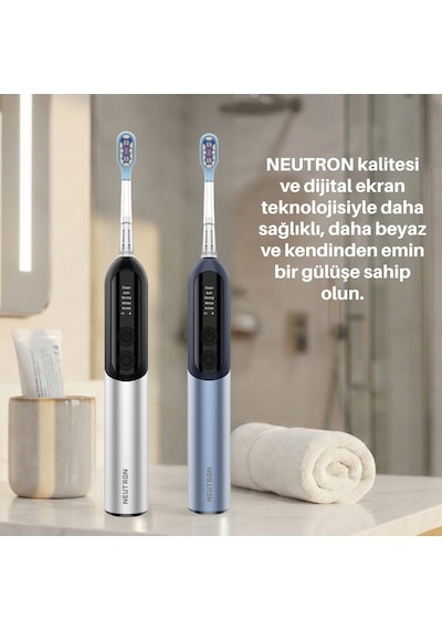 Neutron Şarjlı Sonik Diş Fırçası, Dijital Ekranlı Şarjlı Diş Fırçası Şarjlı