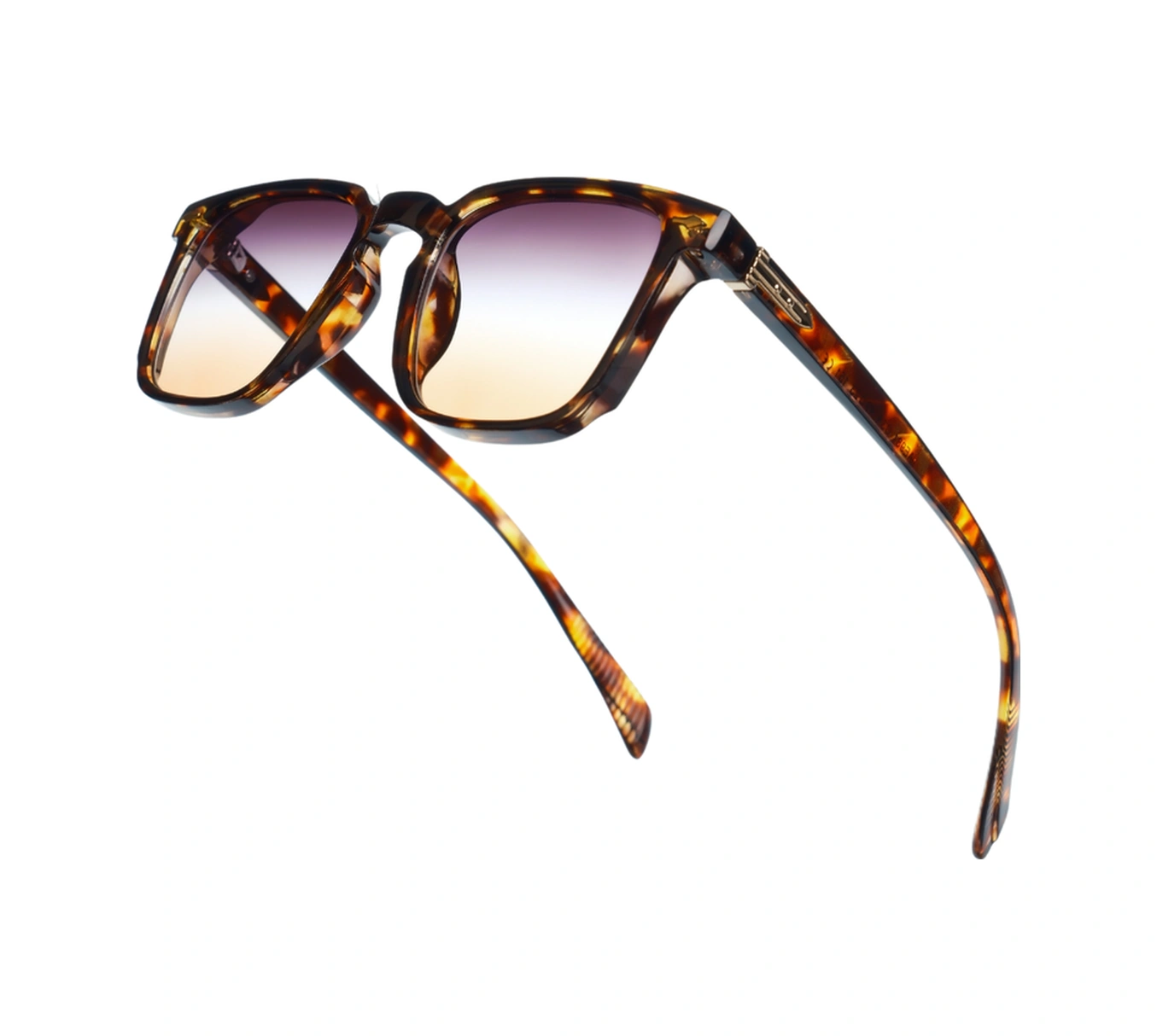 Royal Eyewear Re981 Degrade Leopar Kahverengi Güneş Gözlüğü Siyah - Mavi