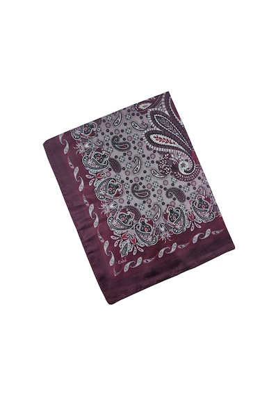 Mim Eşarp Enba Etnik Desenli Soft Pamuklu Şal 75x190 Cm Bordo