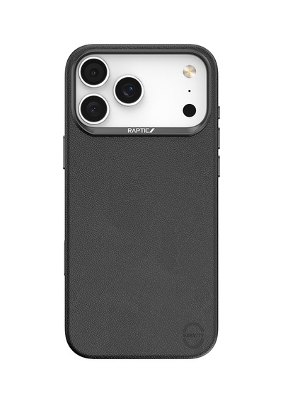 Apple Uyumlu iPhone 17 Pro Kılıf M-safe Şarj Özellikli Polimerik Deri Raptic Urban Nano Kapak Siyah