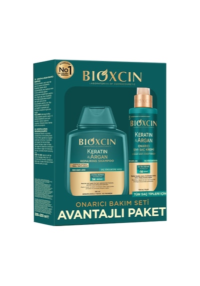Bioxcin Keratin Argan Avantaj Paketi - Şampuan 300 Ml + Saç Kremi 200 Ml