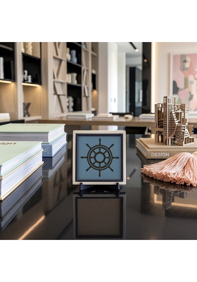Deniz Temalı Modern Dekoratif Obje, Ofis Ve Ev İçin Anlamlı Ve Estetik Hediye 10x10 Cm